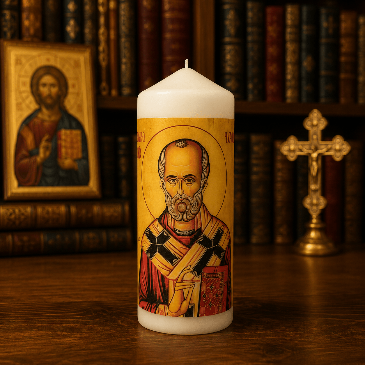 Sveti Nikola – Serbisch-orthodoxe Schutzkerze für Gebet und Slava - svetazvezda