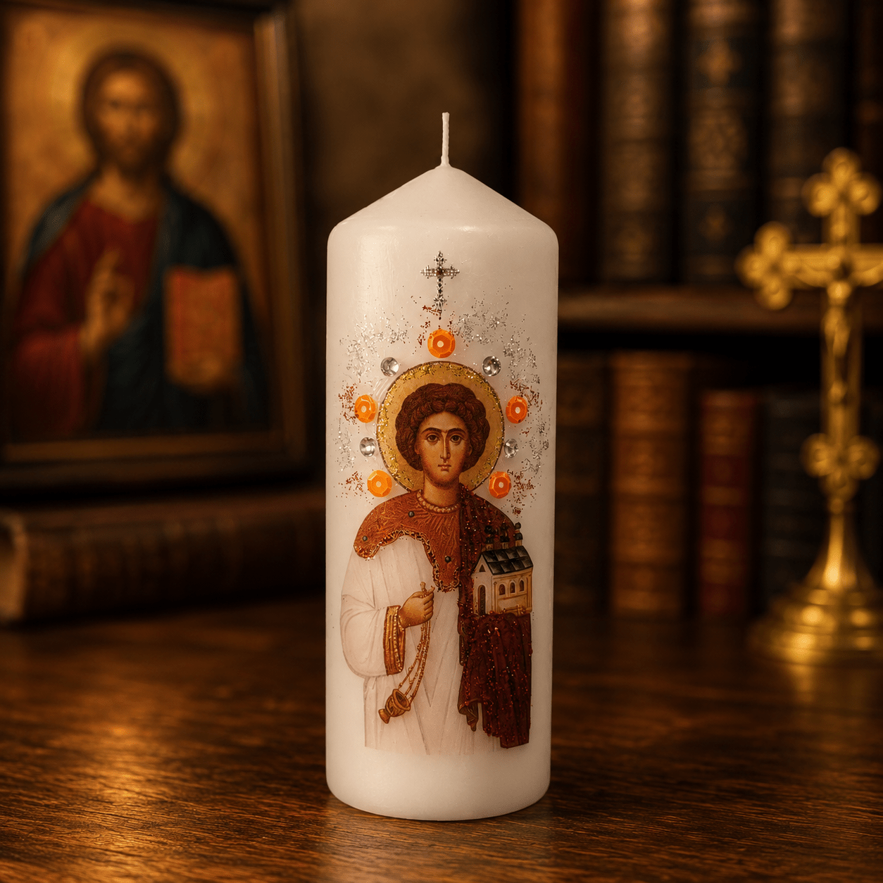 Sveti Stefan Kerze – Serbisch-orthodoxe Gebetskerze / 16,5 × 6 cm - svetazvezda