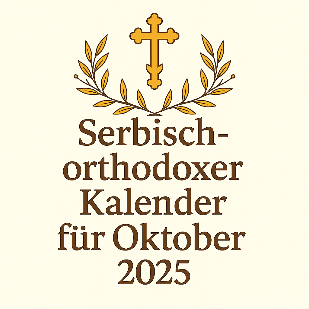 Serbisch-Orthodoxer Kalender – Oktober 2025 - svetazvezda