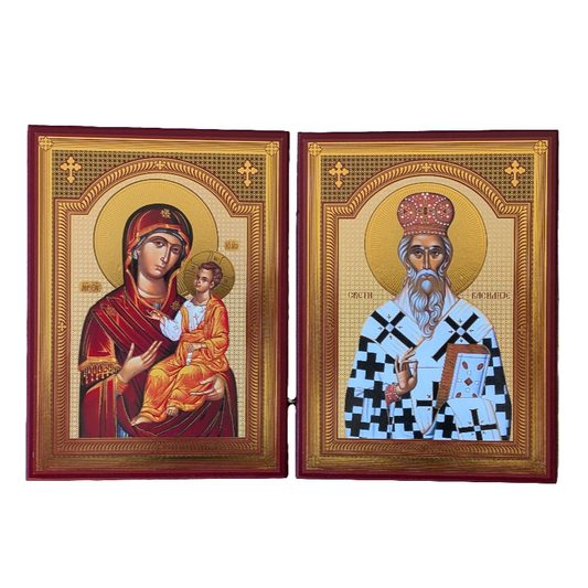 Presveta Bogorodica & Sveti Vasilije Ostroški  (21 x 31,5)