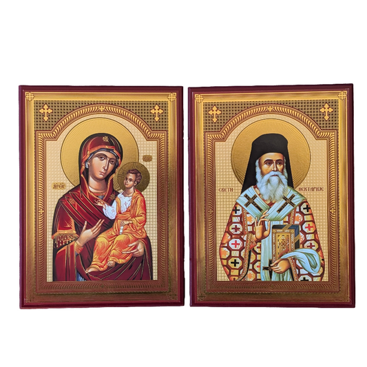 Presveta Bogorodica & Sveti Nektarije Eginski  (21 x 31,5)