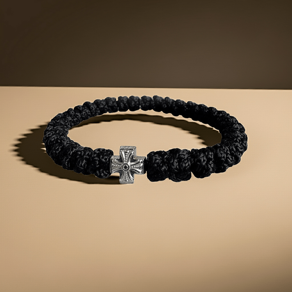 Brojanica pletena mit Athonitischem Kreuz - svetazvezda