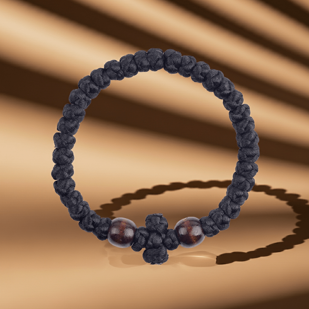 Brojanica pletena mit Holzperle - svetazvezda