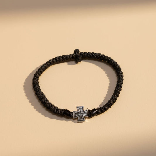 Brojanica pletena tanka – mit Kreuz (graviert) - svetazvezda