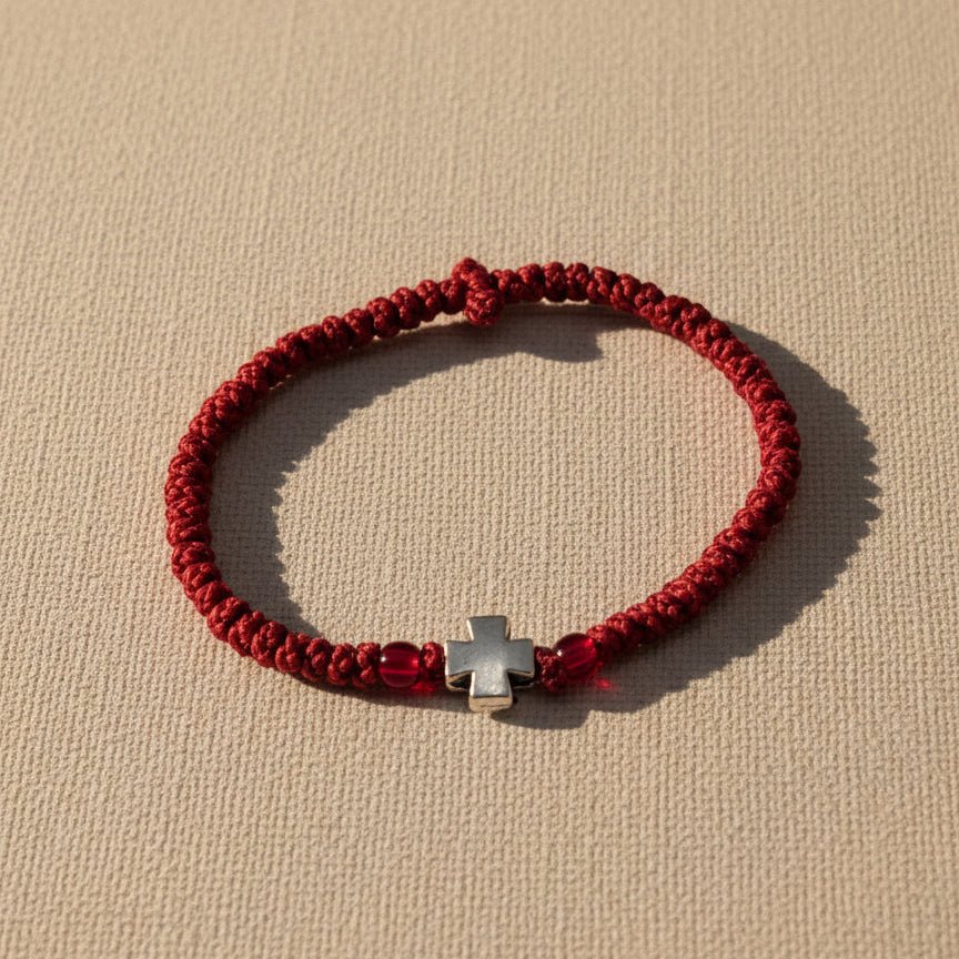 Brojanica pletena tanka mit Kreuz (metall/glatt) - svetazvezda