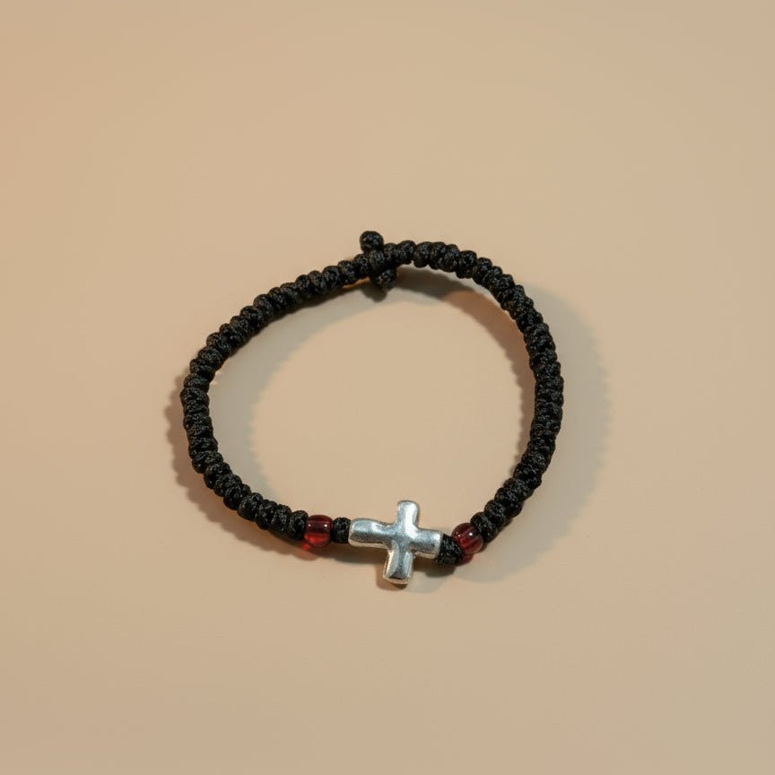 Brojanica pletena tanka – mit Metallkreuz - svetazvezda