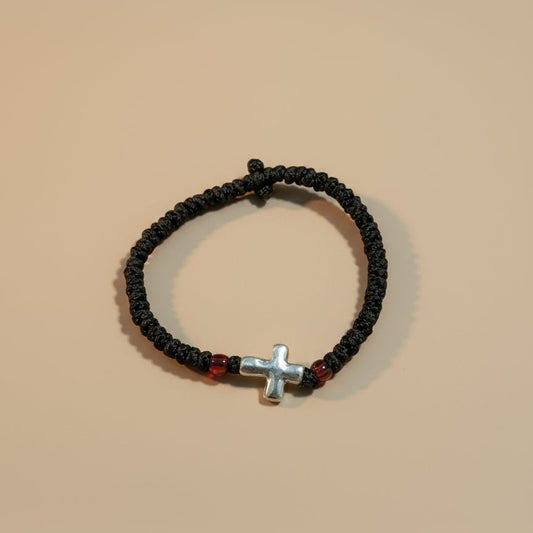 Brojanica pletena tanka – mit Metallkreuz - svetazvezda