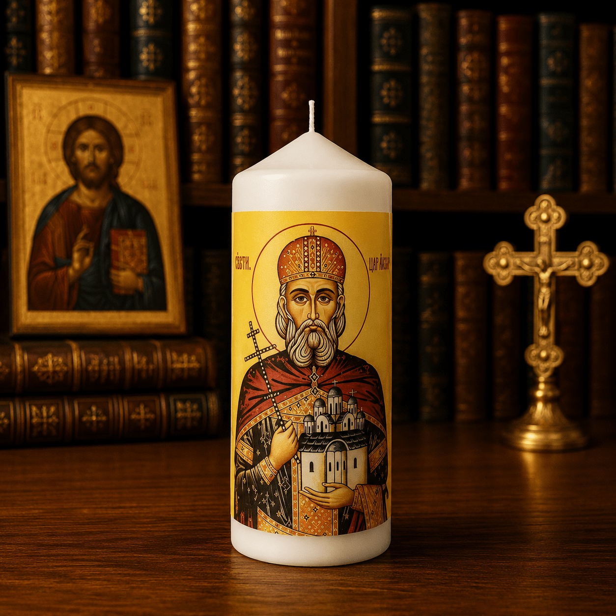 Car Lazar – Serbisch-orthodoxe Kerze für Ehre und Glauben - svetazvezda