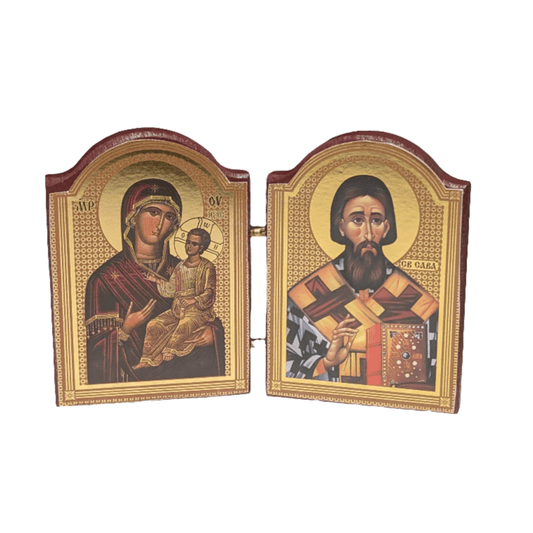 Diptih Presveta Bogorodica - Sveti Sava (7x10,5) - svetazvezda