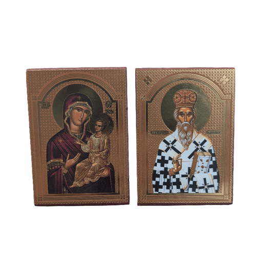 Diptih Presveta Bogorodica - Sveti Vasilije Ostroški (7x10,5) - svetazvezda