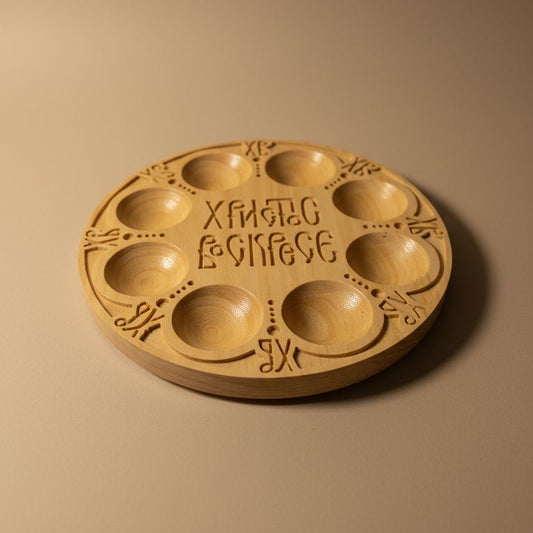 Eierhalter Rund Vaskrs Христос Васкрсе aus Holz - svetazvezda