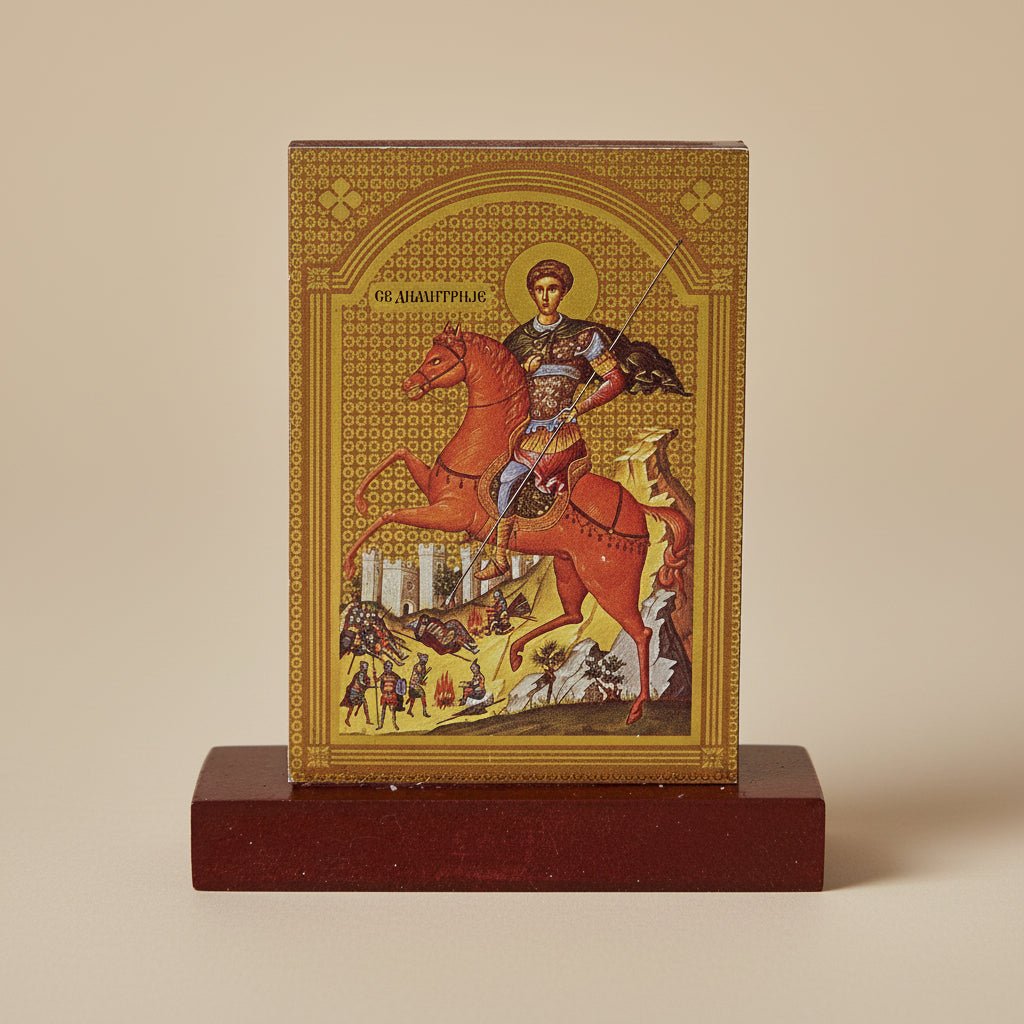 Enoptih - Ikone – Sveti Dimitrije (8 x 7 cm) - svetazvezda