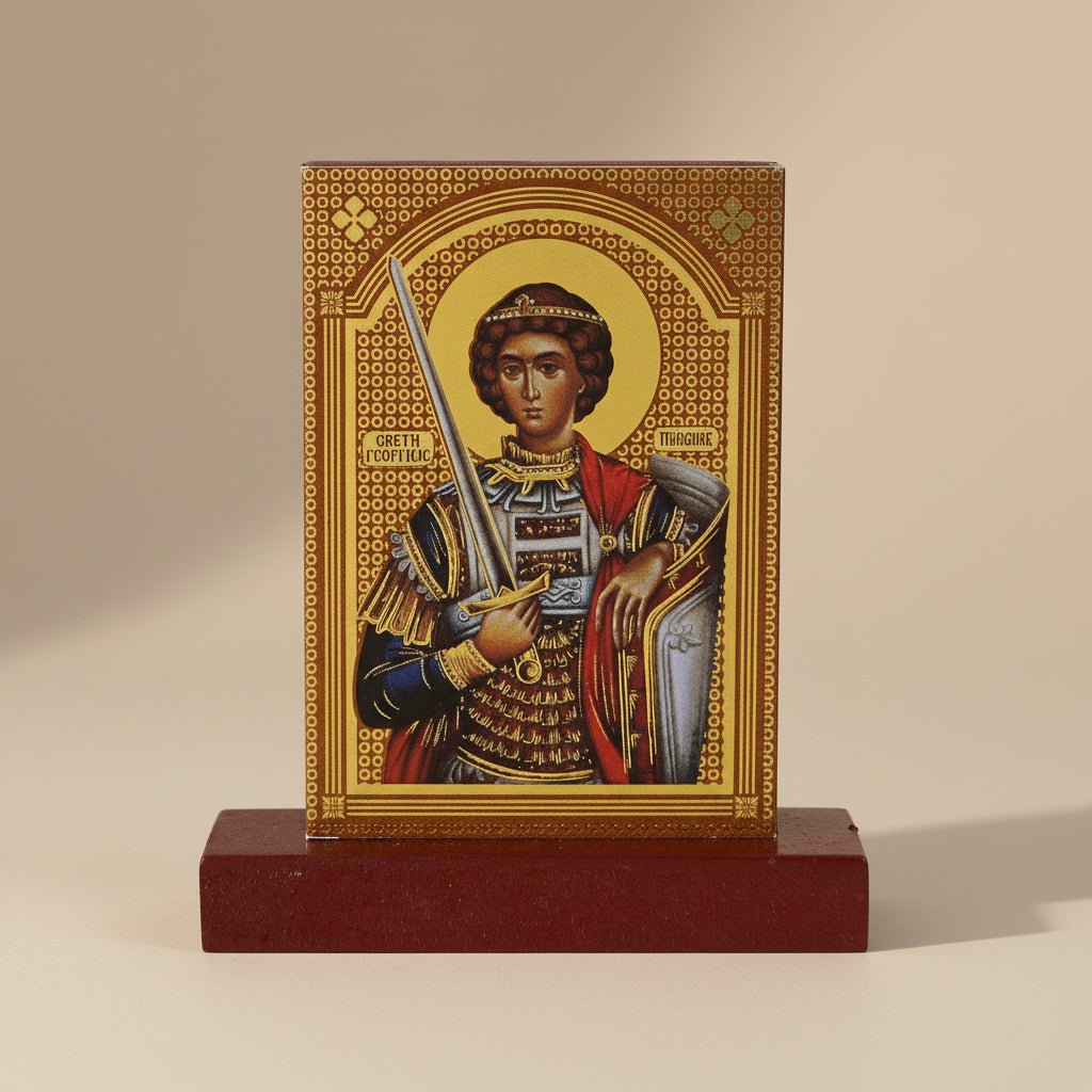 Enoptih - Ikone Sveti Đorđe Đurđic (8 x 7 cm) - svetazvezda