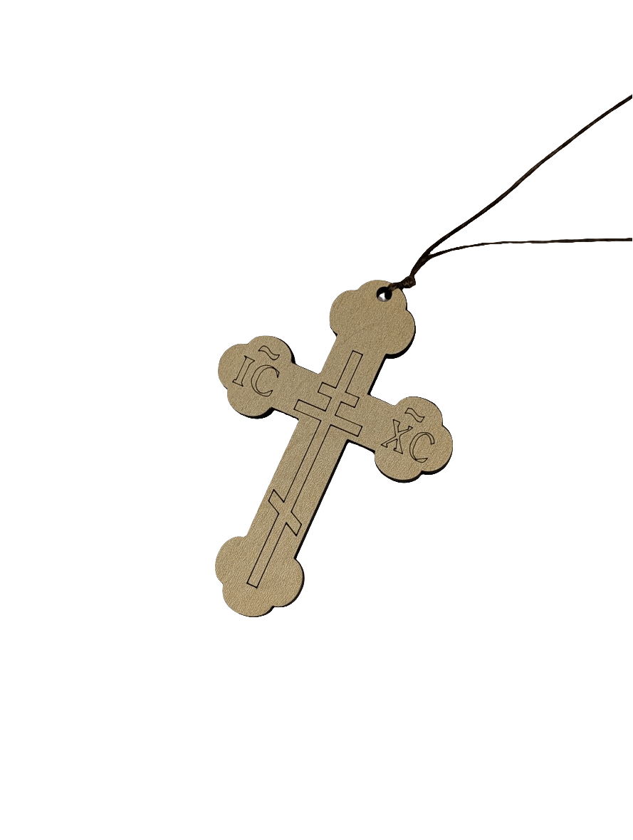 Holzkreuz Rückspiegel - Anhänger - svetazvezda