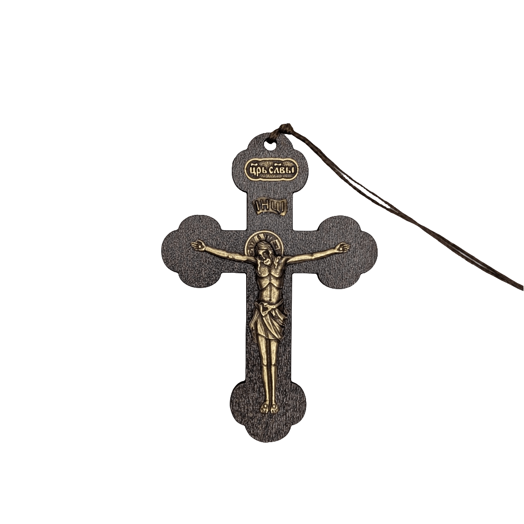 Holzkreuz Rückspiegel - Anhänger - svetazvezda