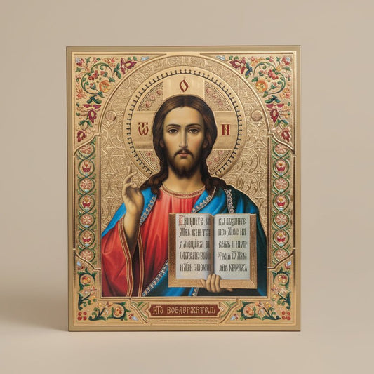 Ikone Isus Hristos – Orthodoxe Heiligenikone 18 x 15 cm - svetazvezda