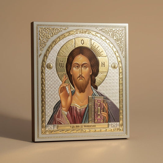 Ikone Isus Hristos Pantokrator– Orthodoxe Heiligenikone 18 x 15 cm - svetazvezda