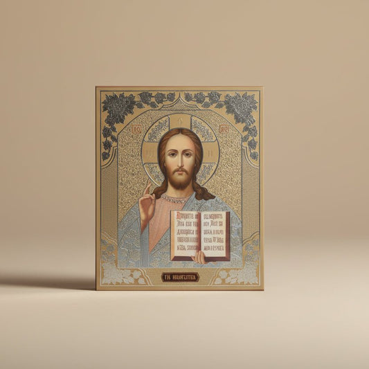 Ikone Isus Hristos Pantokrator – Orthodoxe Heiligenikone 18 x 15 cm - svetazvezda