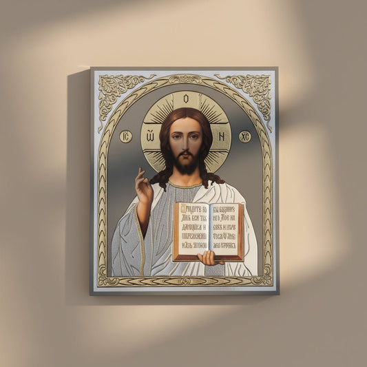 Ikone Isus Hristos Pantokrator – Orthodoxe Heiligenikone 18 x 15 cm - svetazvezda