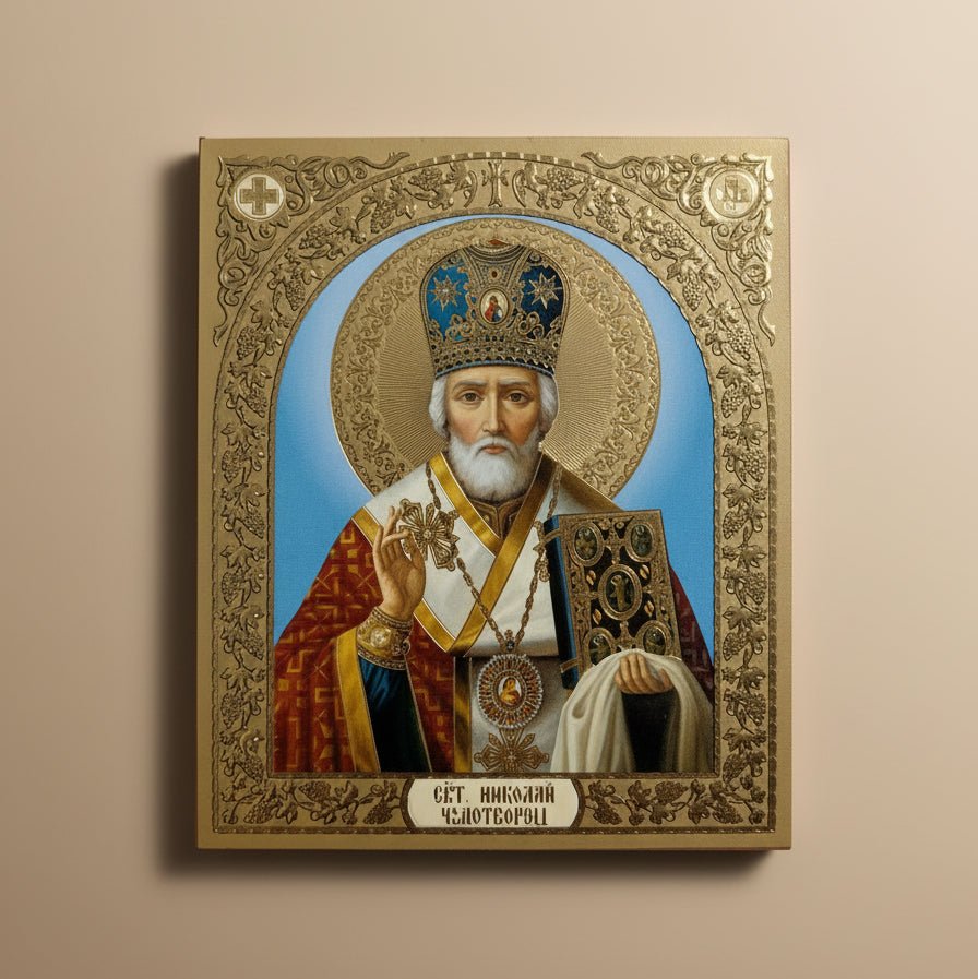 Ikone Sveti Nikola – Orthodoxe Heiligenikone 12x10 cm - svetazvezda