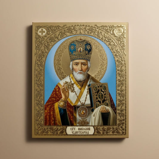 Ikone Sveti Nikola – Orthodoxe Heiligenikone 12x10 cm - svetazvezda