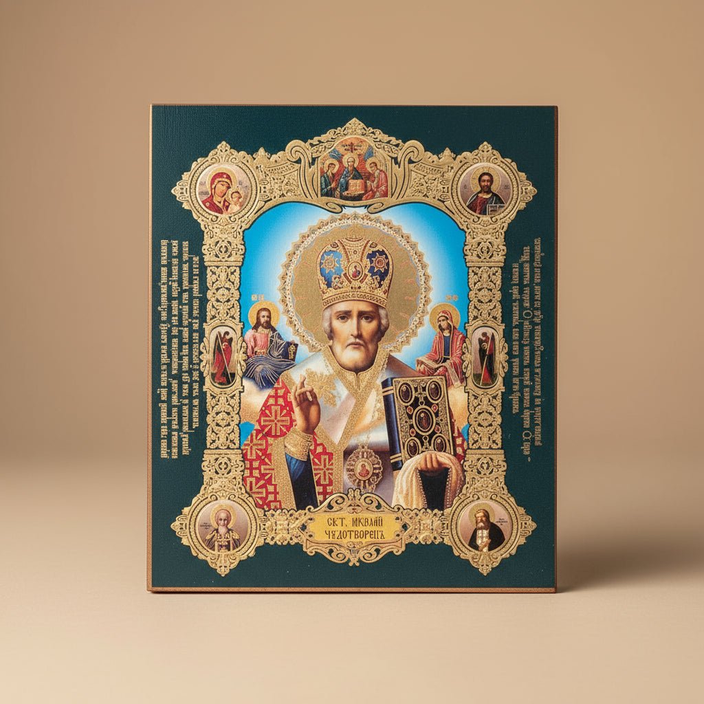 Ikone Sveti Nikola – Orthodoxe Heiligenikone 12x10 cm - svetazvezda