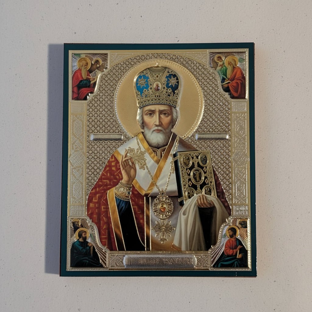 Ikone Sveti Nikola – Orthodoxe Heiligenikone 12x10 cm - svetazvezda