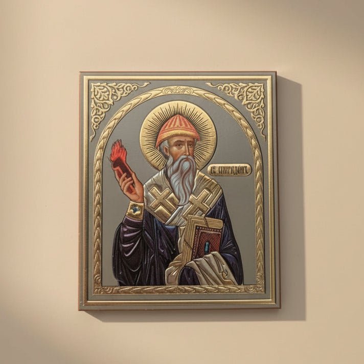 Ikone Sveti Spiridon– Orthodoxe Heiligenikone 12x10 cm - svetazvezda