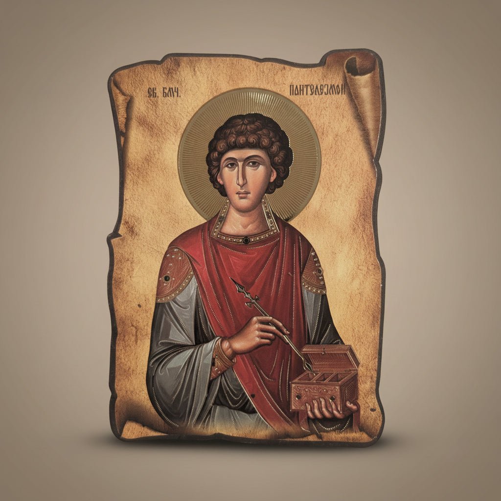 Ikone Sveti Vrać Pantelejmon (16 x 11,5 cm) - svetazvezda