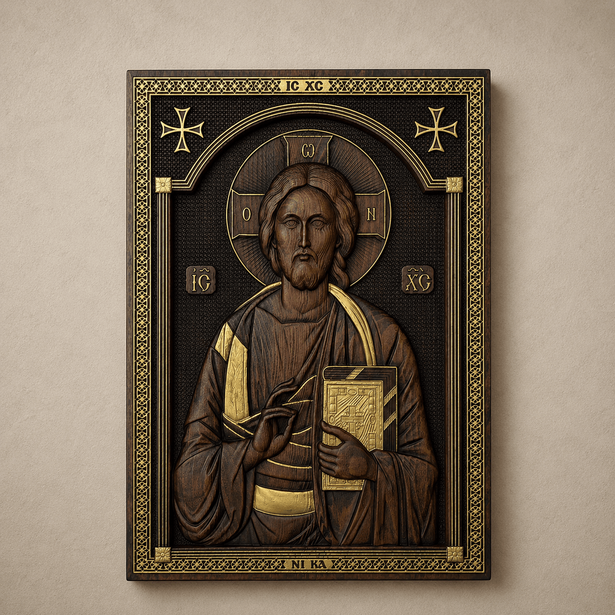 Isus Hristos – Orthodoxe Ikone aus Buchenholz - svetazvezda