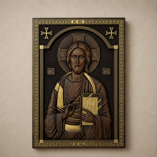 Isus Hristos – Orthodoxe Ikone aus Buchenholz - svetazvezda