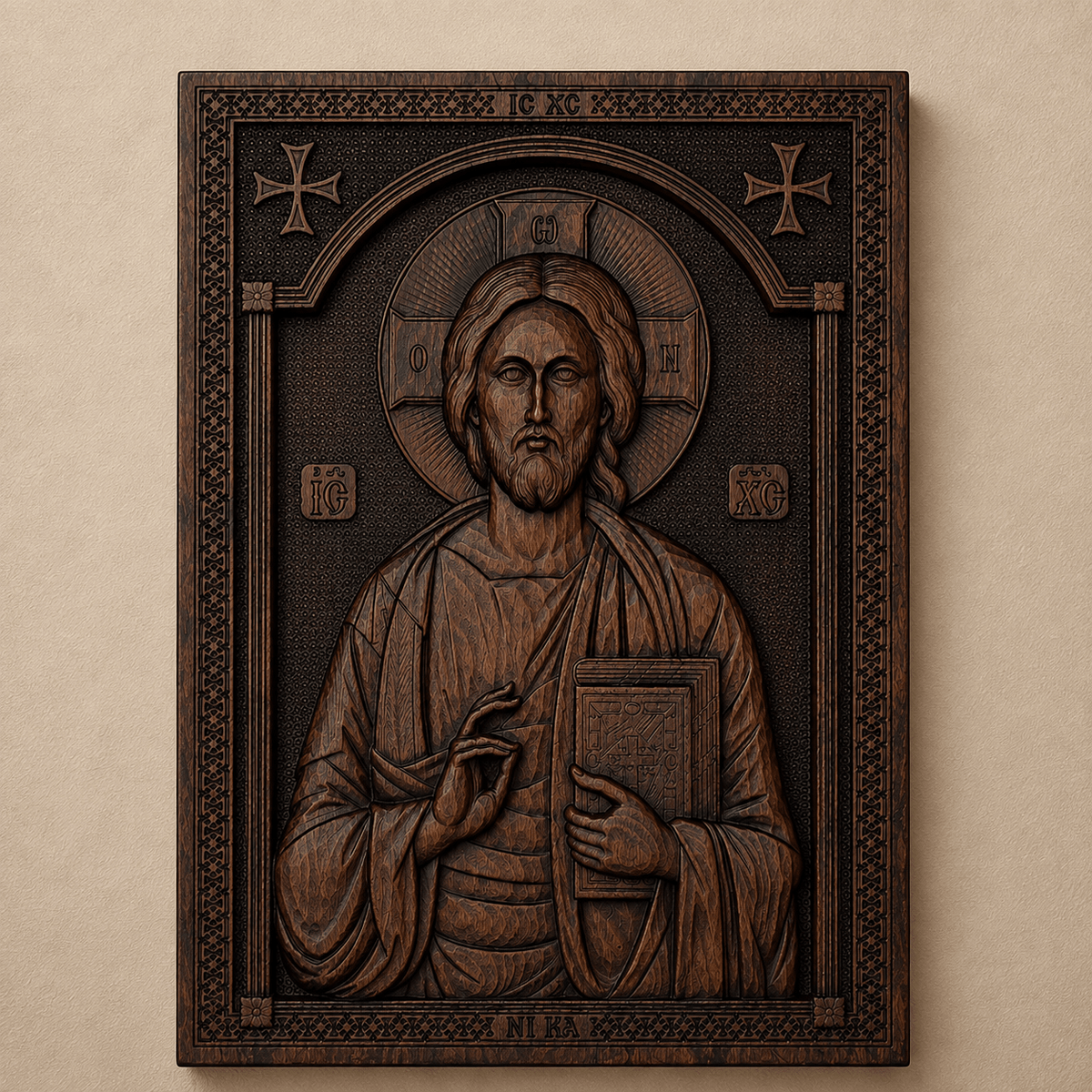 Isus Hristos – Orthodoxe Ikone aus Buchenholz - svetazvezda