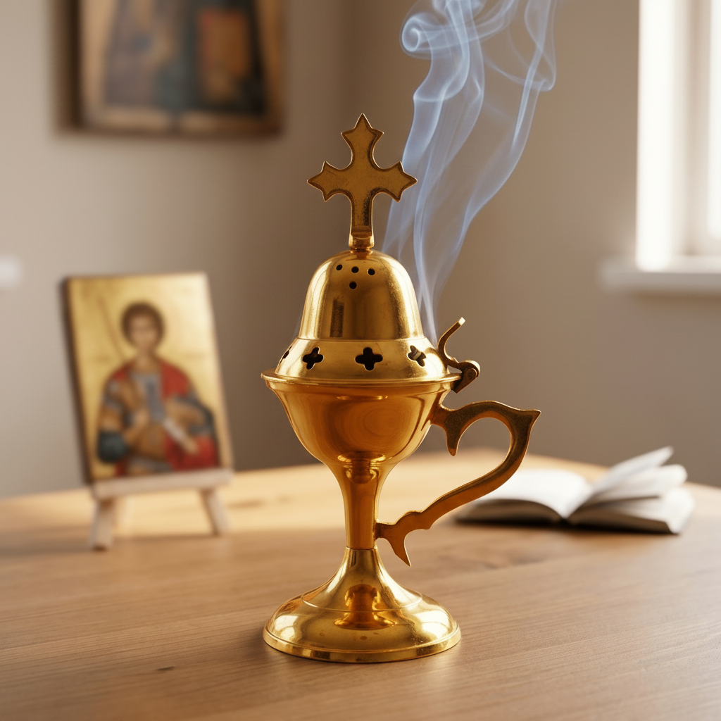 Kadionica für serbisch-orthodoxen Weihrauch und Kohle.