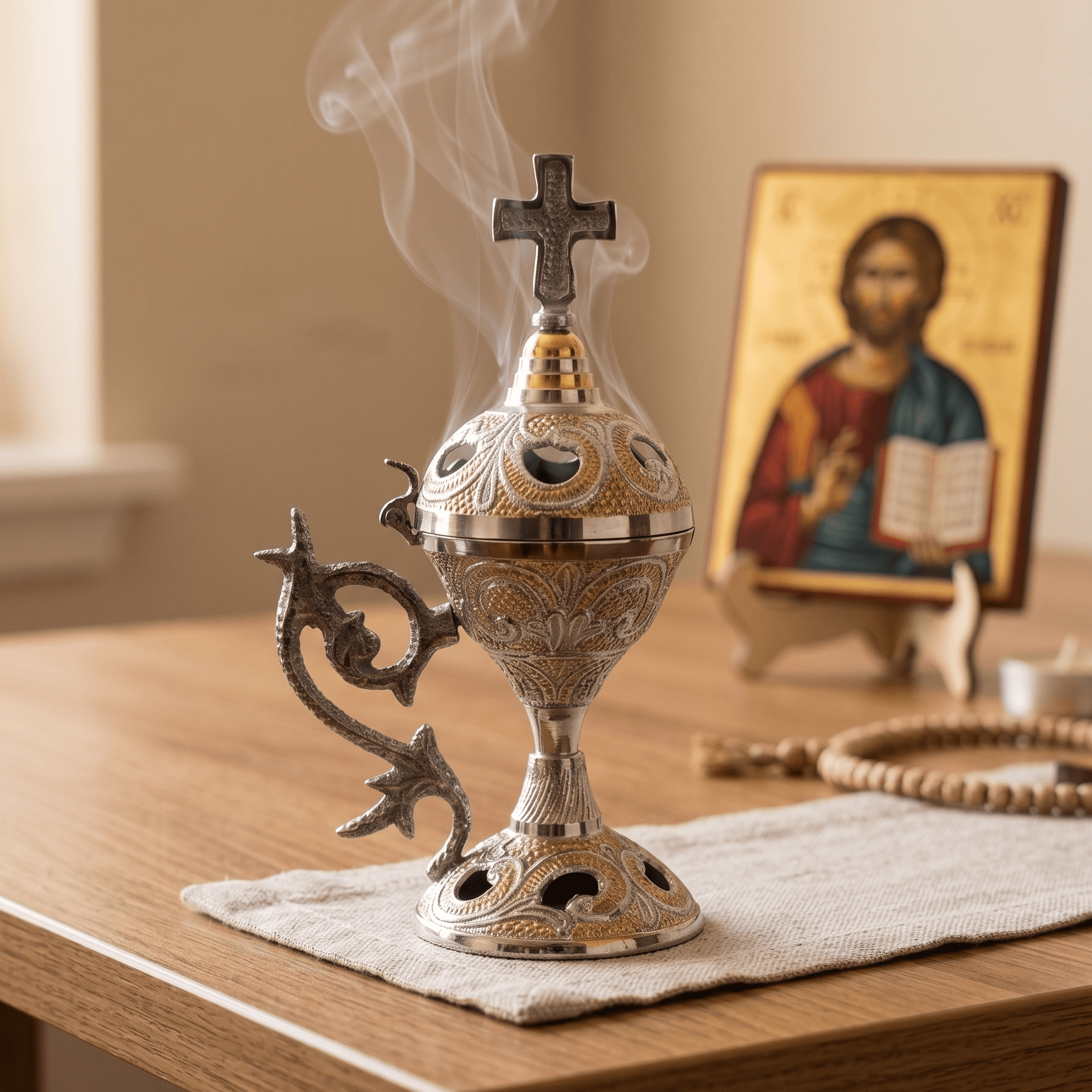 Kadionica für serbisch-orthodoxen Weihrauch und Kohle.
