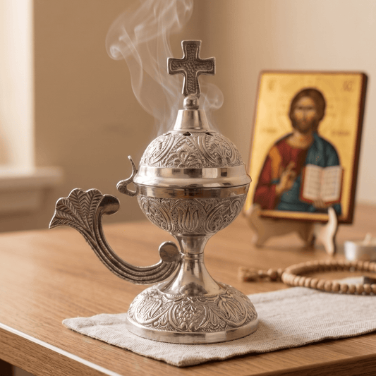 Kadionica für serbisch-orthodoxen Weihrauch und Kohle.