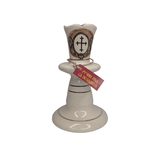 Kerzenhalter – Handgefertigt mit Vergoldung (13 × 8 cm) - svetazvezda