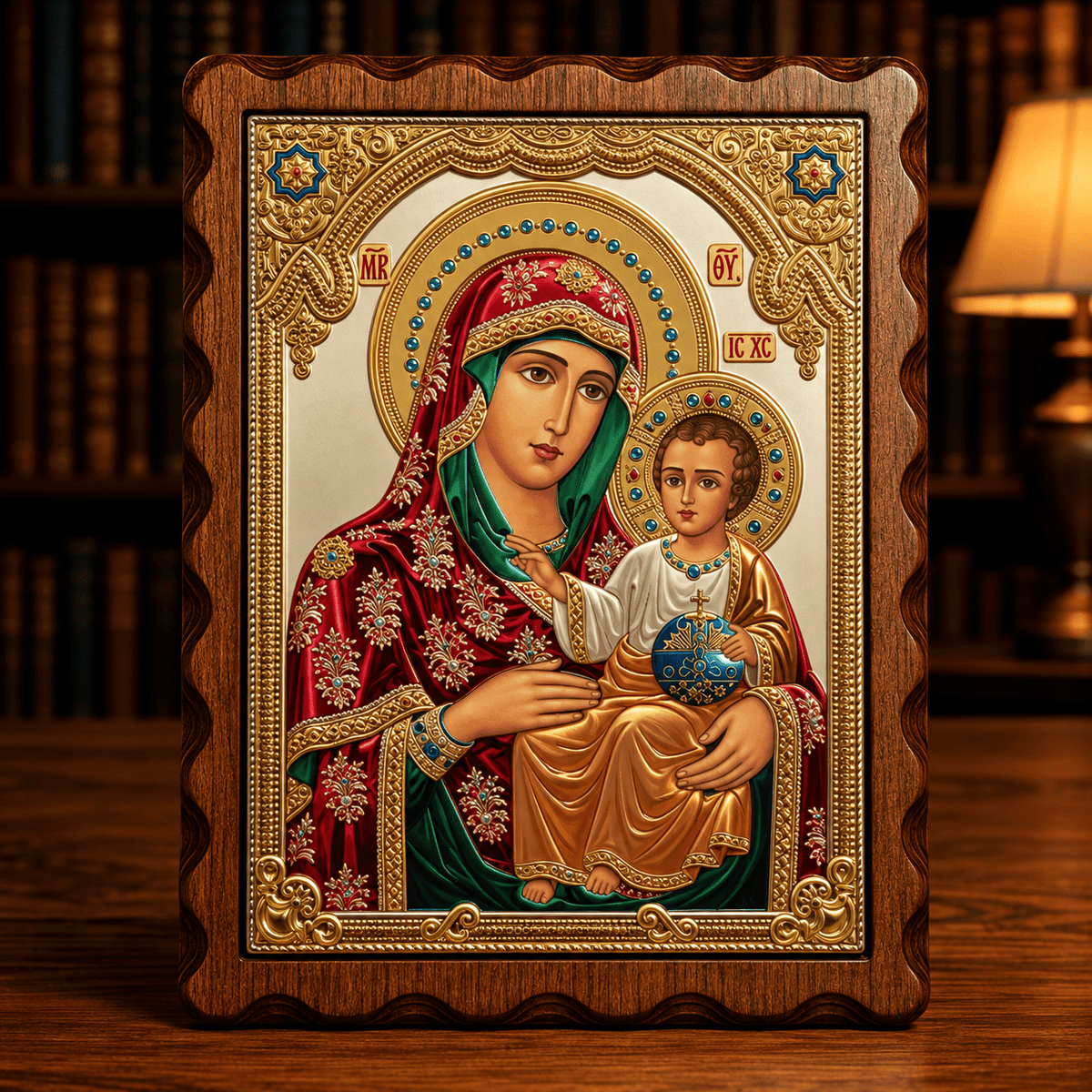 LAR Echtsilber Ikone Bogorodica Jerusalimska - svetazvezda