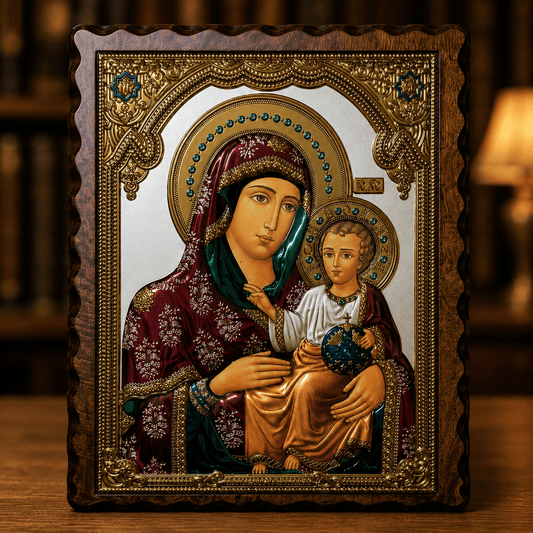 LAR Echtsilber Ikone Bogorodica Jerusalimska - svetazvezda