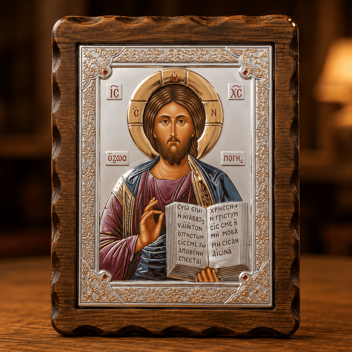 LAR Echtsilber Ikone Isus Hristos - svetazvezda