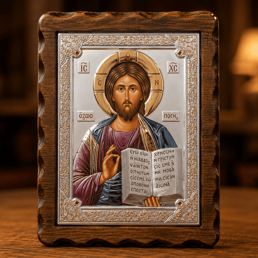 LAR Echtsilber Ikone Isus Hristos - svetazvezda