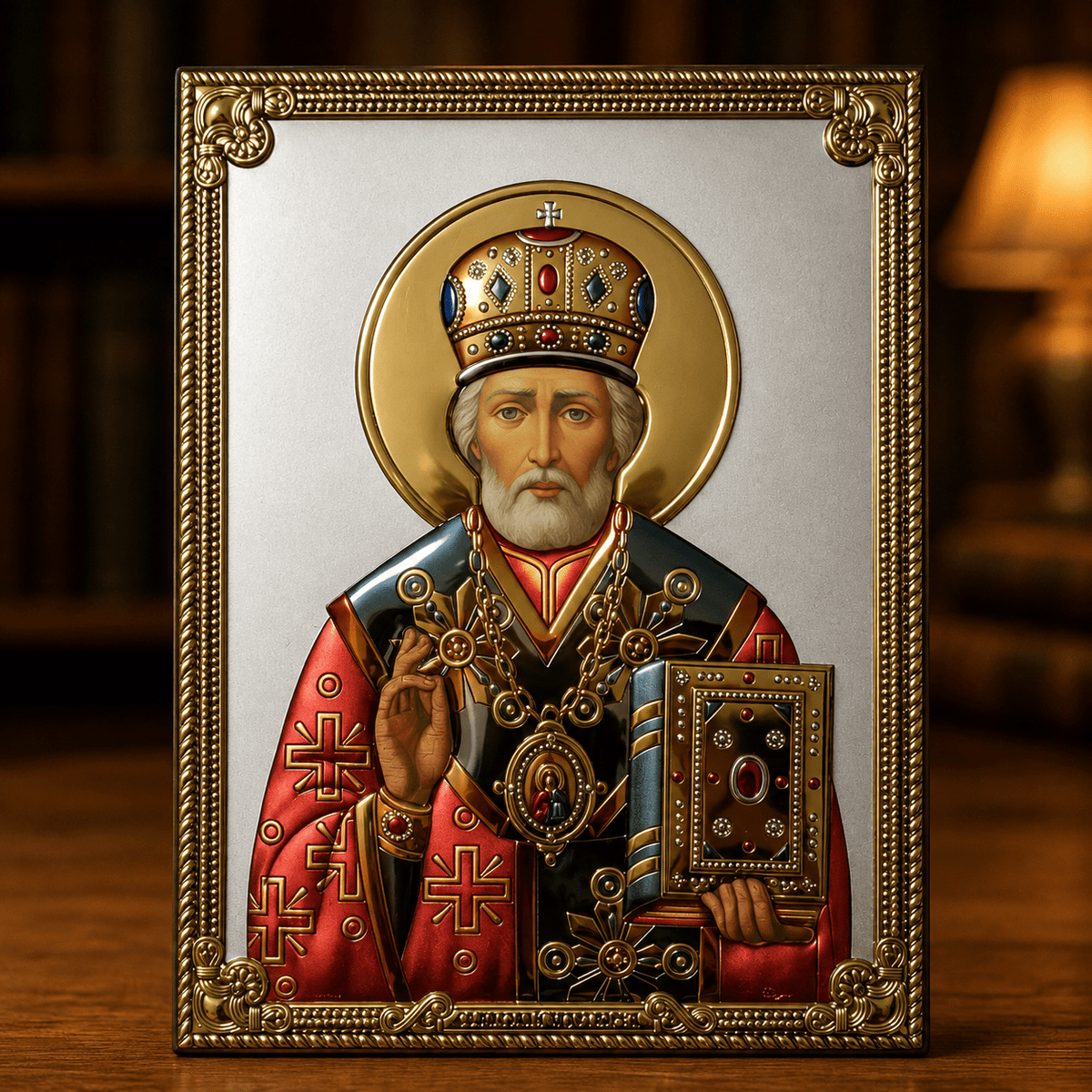 LAR Echtsilber Ikone Sveti Nikola - svetazvezda