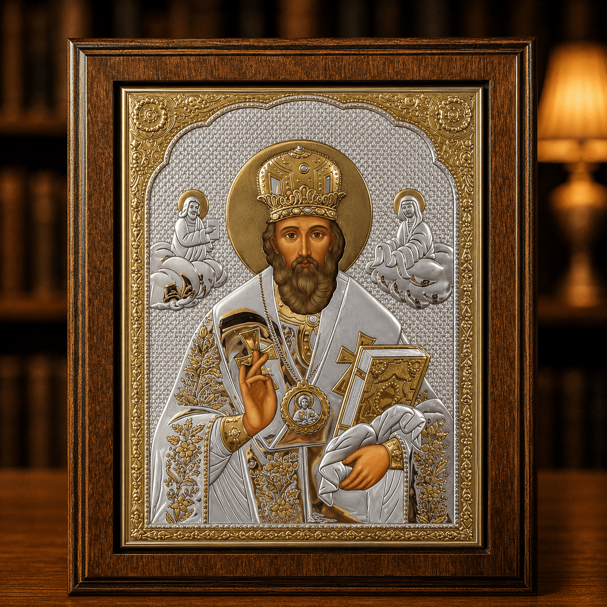 LAR Echtsilber Ikone Sveti Nikola - svetazvezda