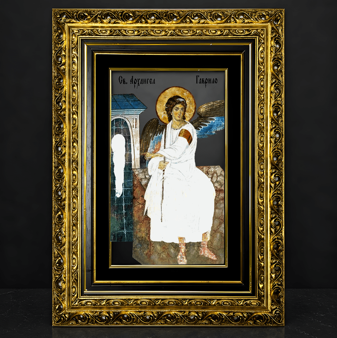 Mileševac Glasikone Beli Anđeo – Serbisch-orthodoxe Ikone 51 × 39 cm - svetazvezda