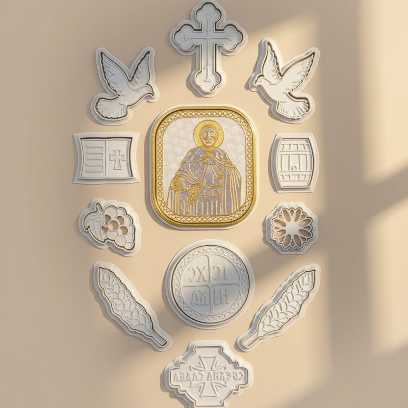 Modlice für slavski kolač – 12 - teiliges Set Sveti Aleksandar Nevski - svetazvezda