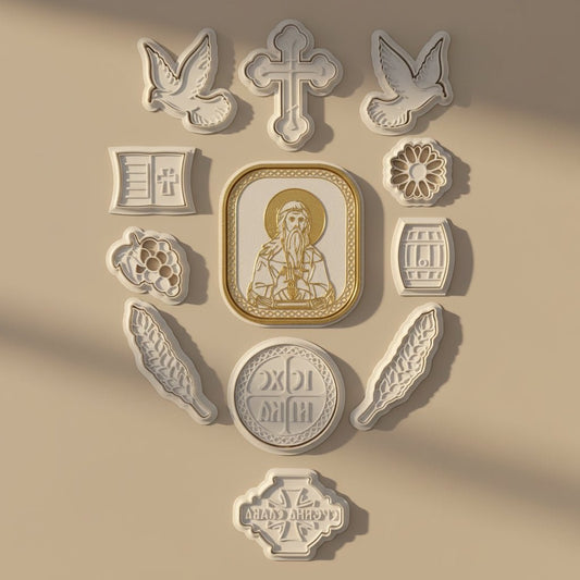 Modlice für slavski kolač – 12 - teiliges Set Sveti Alimpije - svetazvezda