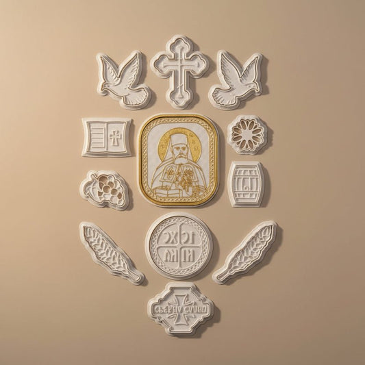 Modlice für slavski kolač – 12 - teiliges Set Sveti Platon Banjalučki - svetazvezda