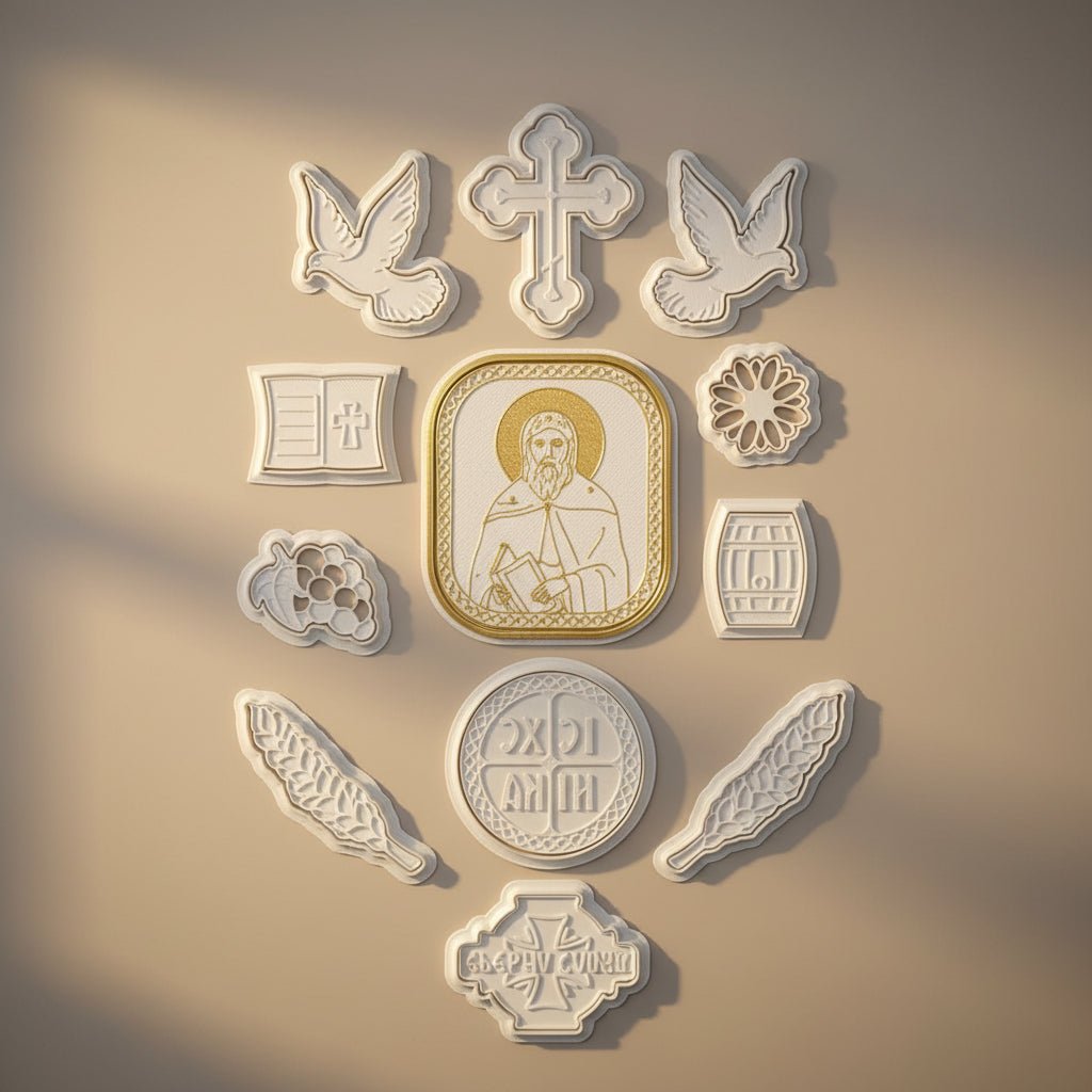 Modlice für slavski kolač – 12 - teiliges Set Sveti Roman - svetazvezda