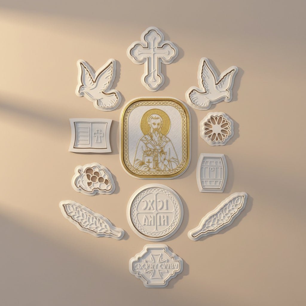 Modlice für slavski kolač – 12 - teiliges Set Sveti Vasilije Veliki - svetazvezda