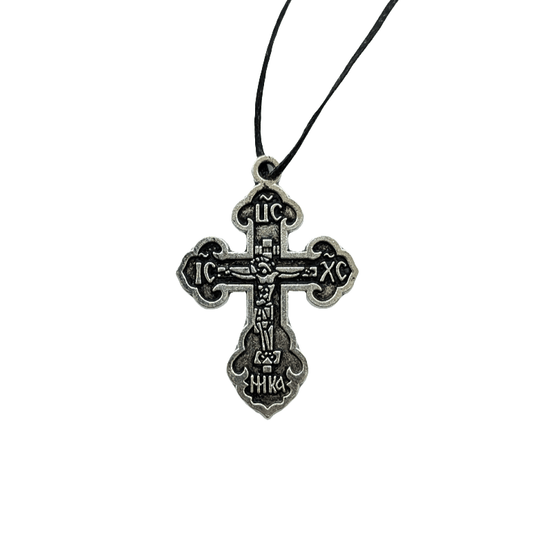Orthodoxes Kreuz aus Edelstahl – Serbisch - orthodoxes Glaubenssymbol - svetazvezda