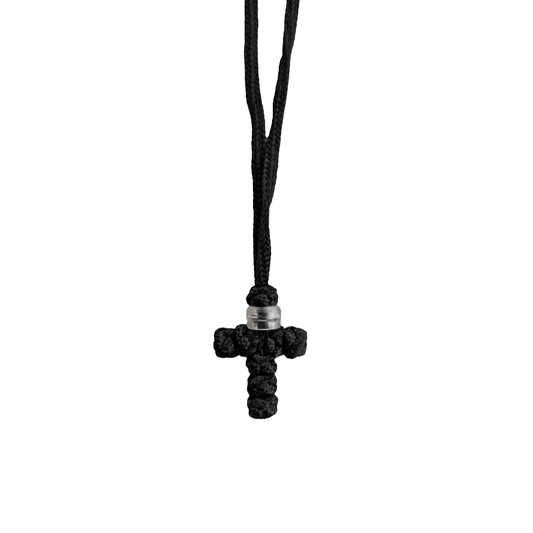 Orthodoxes Kreuz aus Kordel für das Auto (4 × 2,2 cm) - svetazvezda